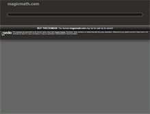 Tablet Screenshot of magicmath.com